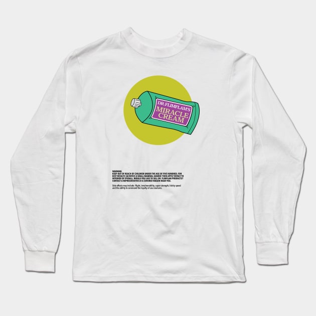 Dr. Flimflam's Miracle Cream Long Sleeve T-Shirt by Eugene and Jonnie Tee's